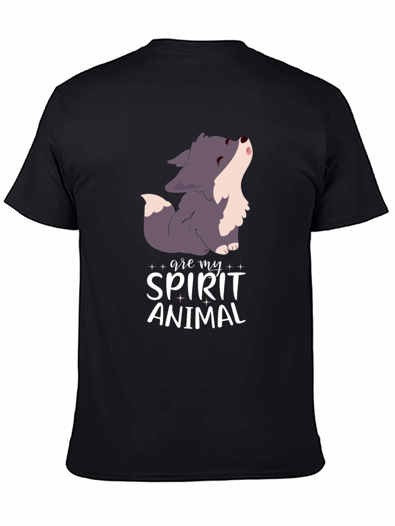 Spirit Animal Wolf Black T-Shirt