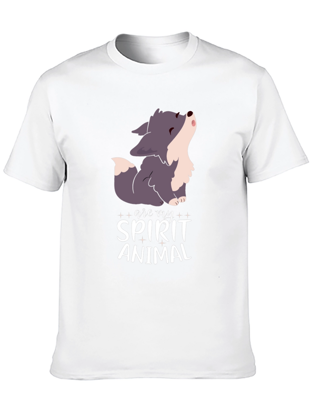 Spirit Animal Wolf Black T-Shirt