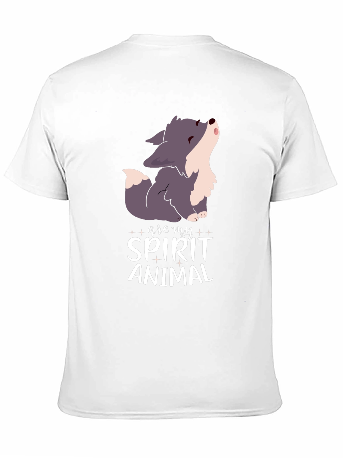 Spirit Animal Wolf Black T-Shirt