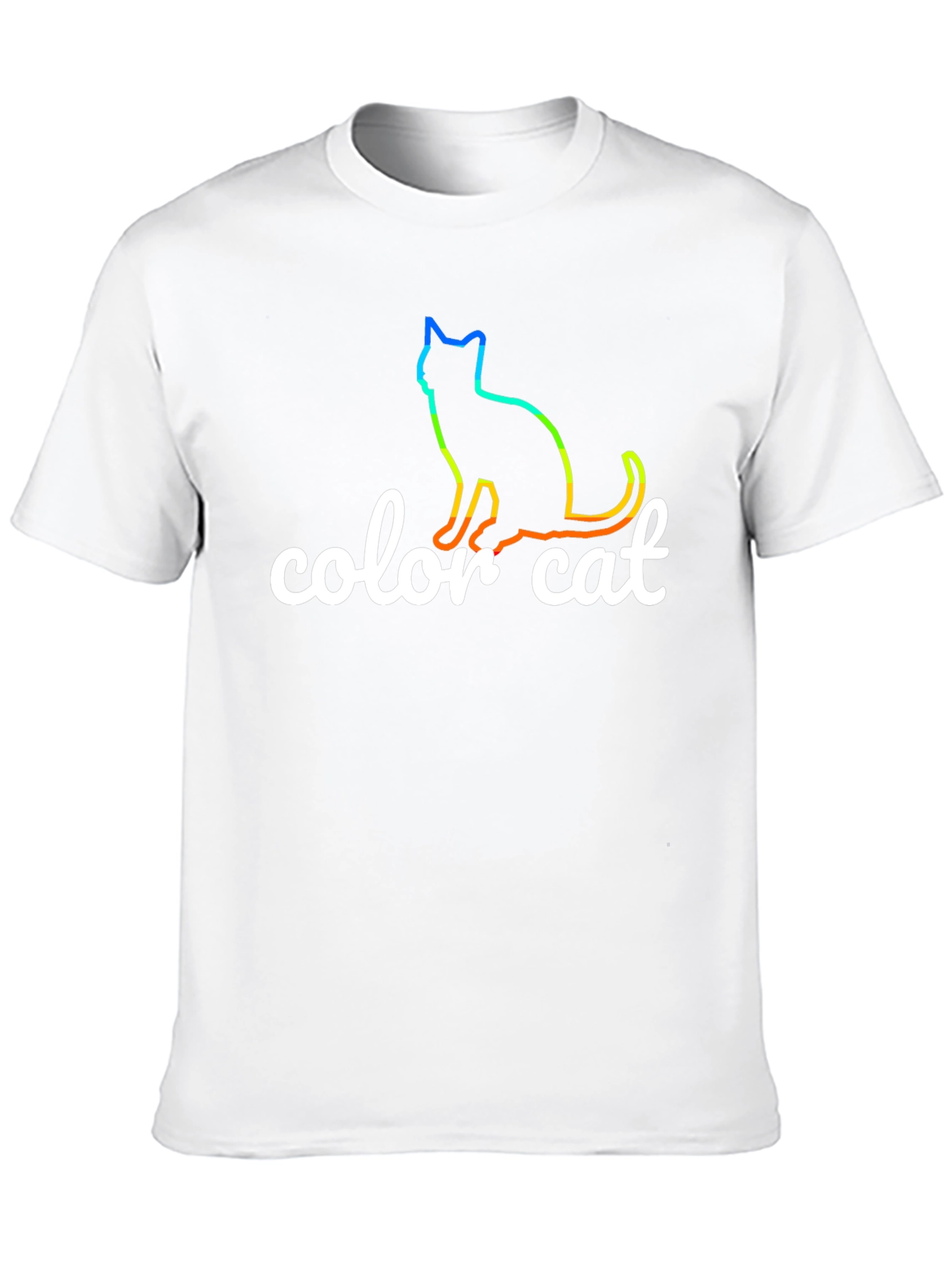 Color Cat T-Shirt - Rainbow Cat Design