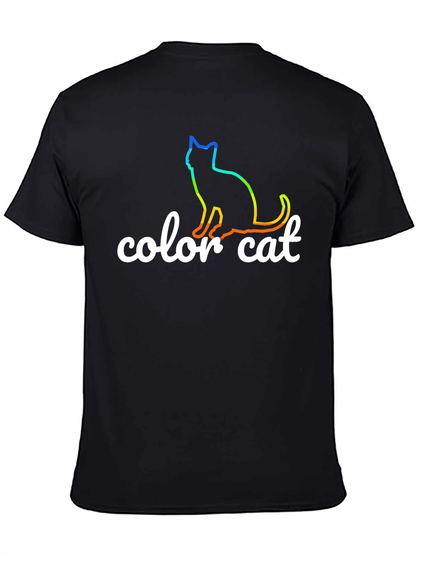 Color Cat T-Shirt - Rainbow Cat Design
