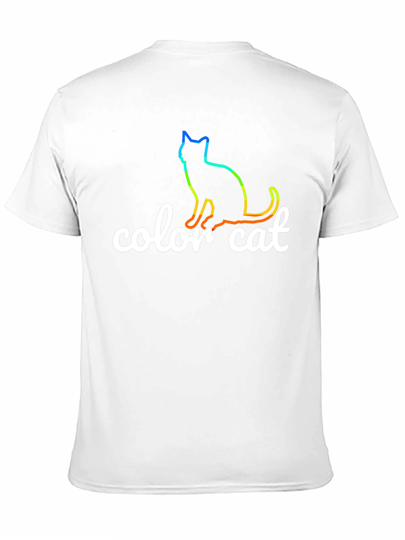 Color Cat T-Shirt - Rainbow Cat Design
