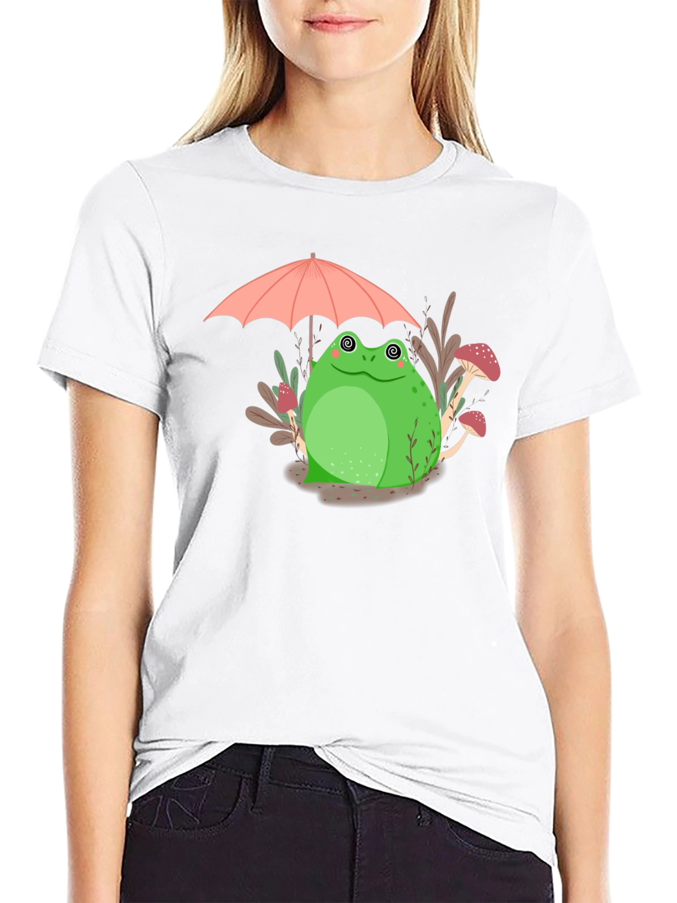 Frog Under Umbrella Graphic Tee