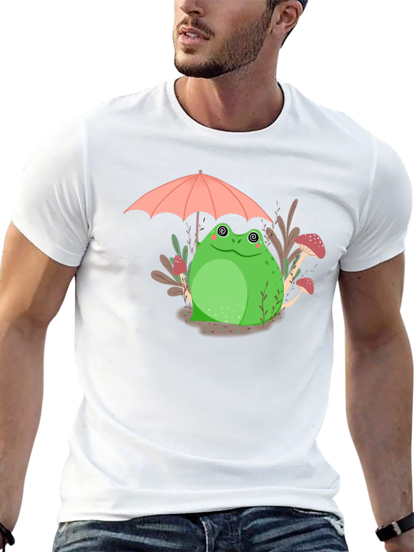 Frog Under Umbrella Graphic Tee
