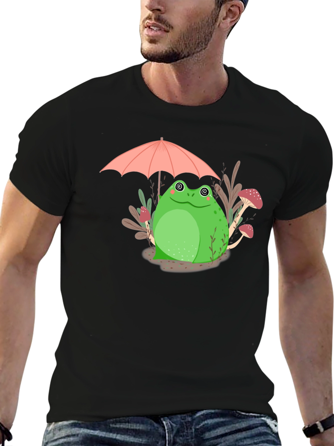 Frog Under Umbrella Graphic Tee