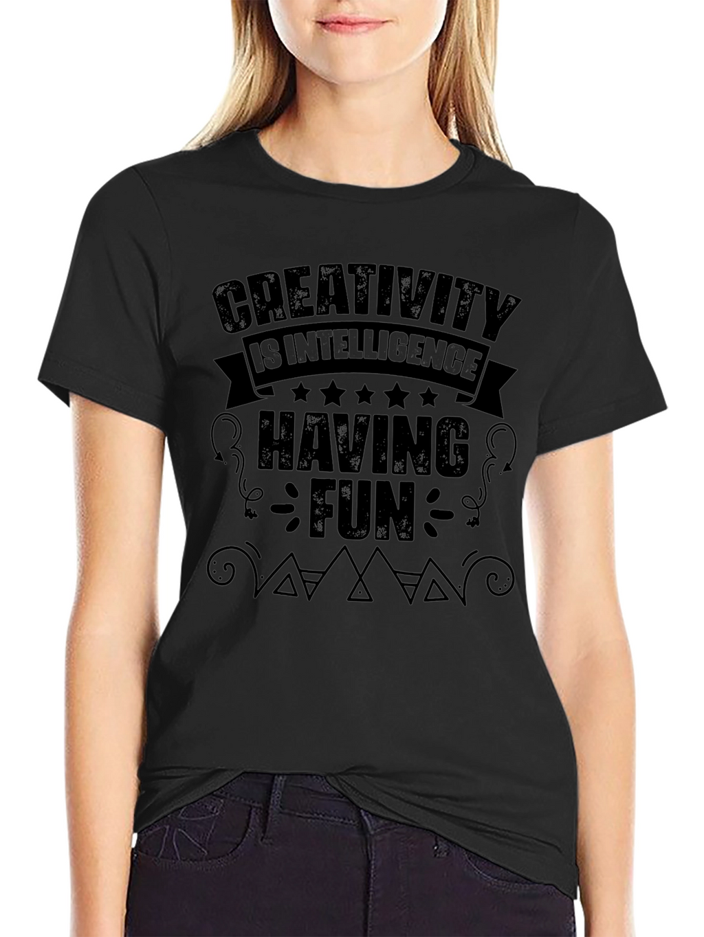 Creativity Intelligence Fun Black T-Shirt