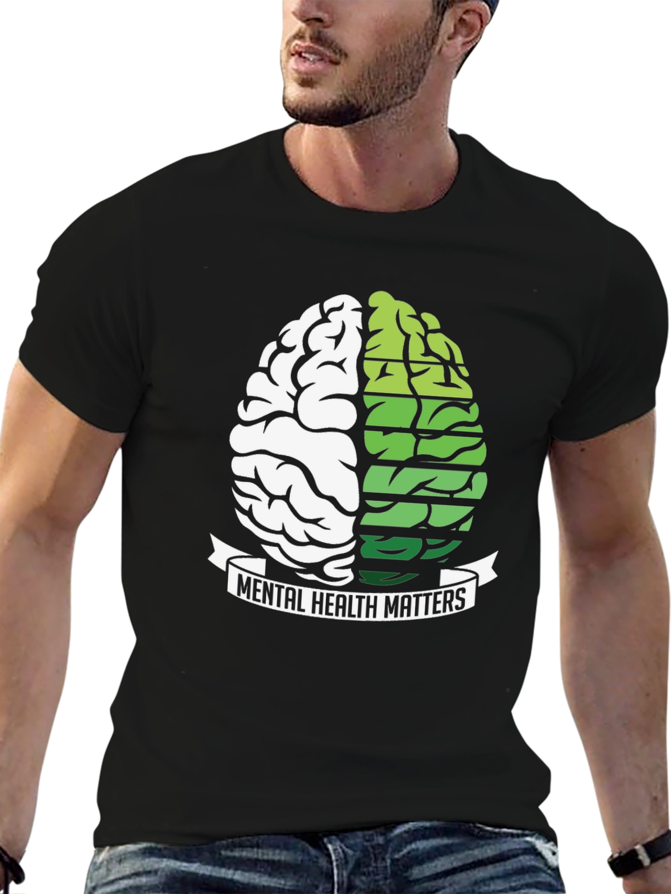 Mental Health Matters Brain Graphic T-Shirt
