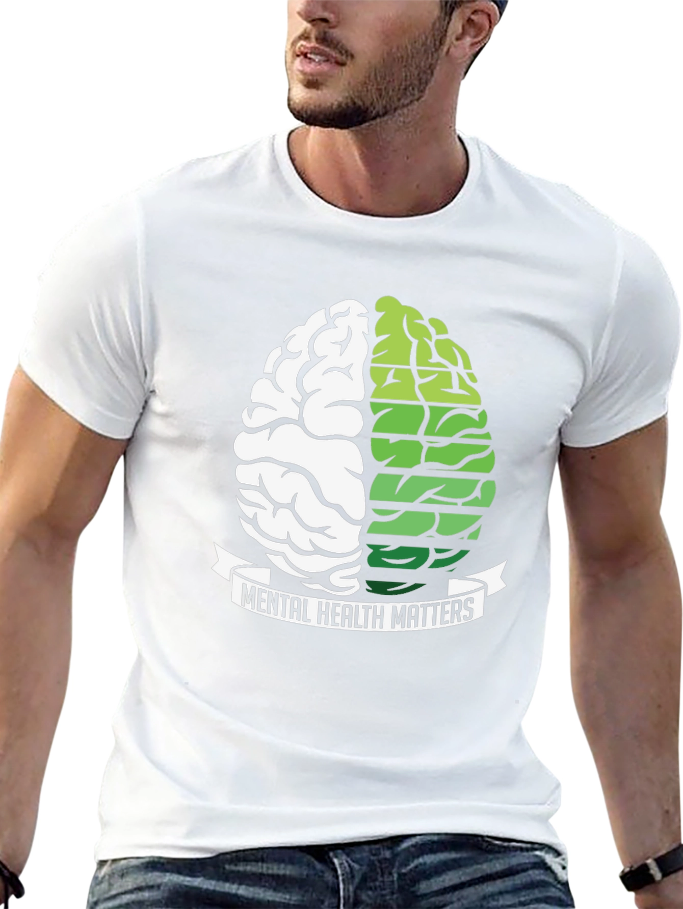 Mental Health Matters Brain Graphic T-Shirt