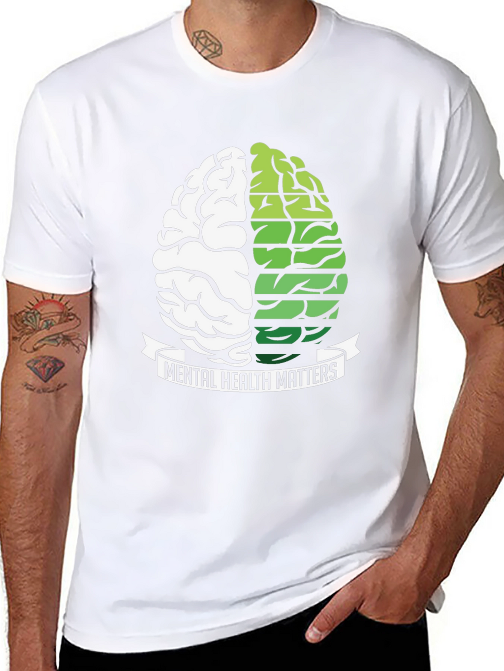 Mental Health Matters Brain Graphic T-Shirt
