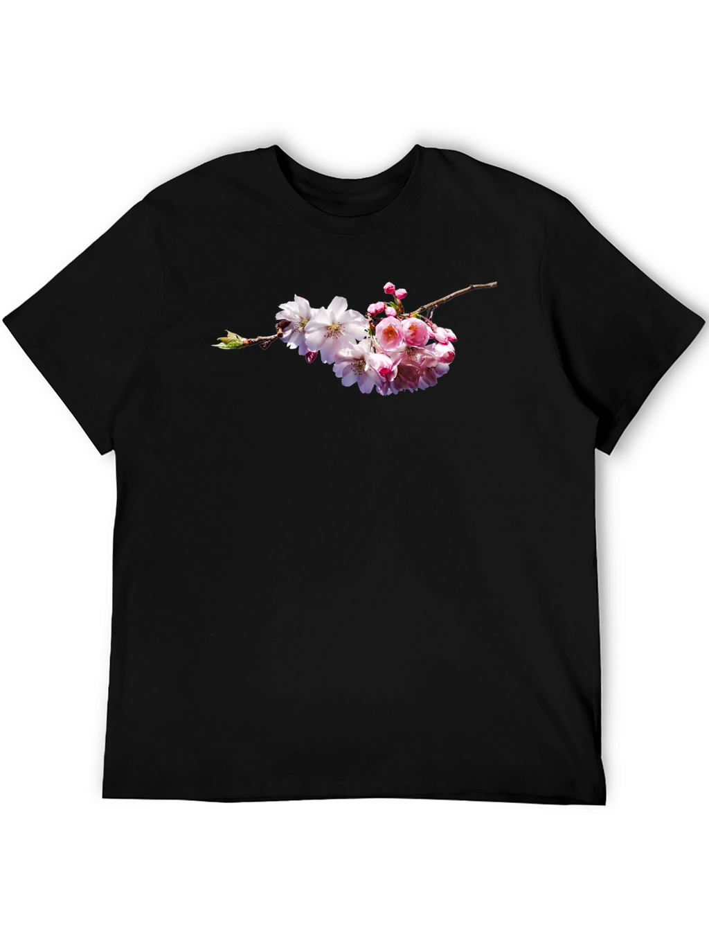 Cherry Blossom Graphic Tee - Black