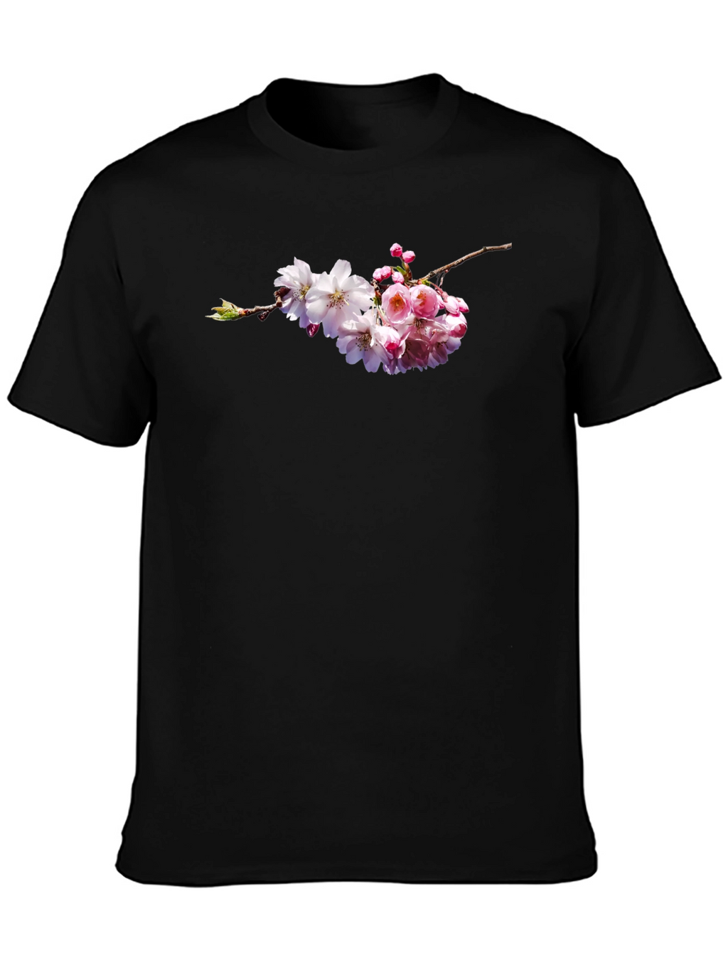Cherry Blossom Graphic Tee - Black
