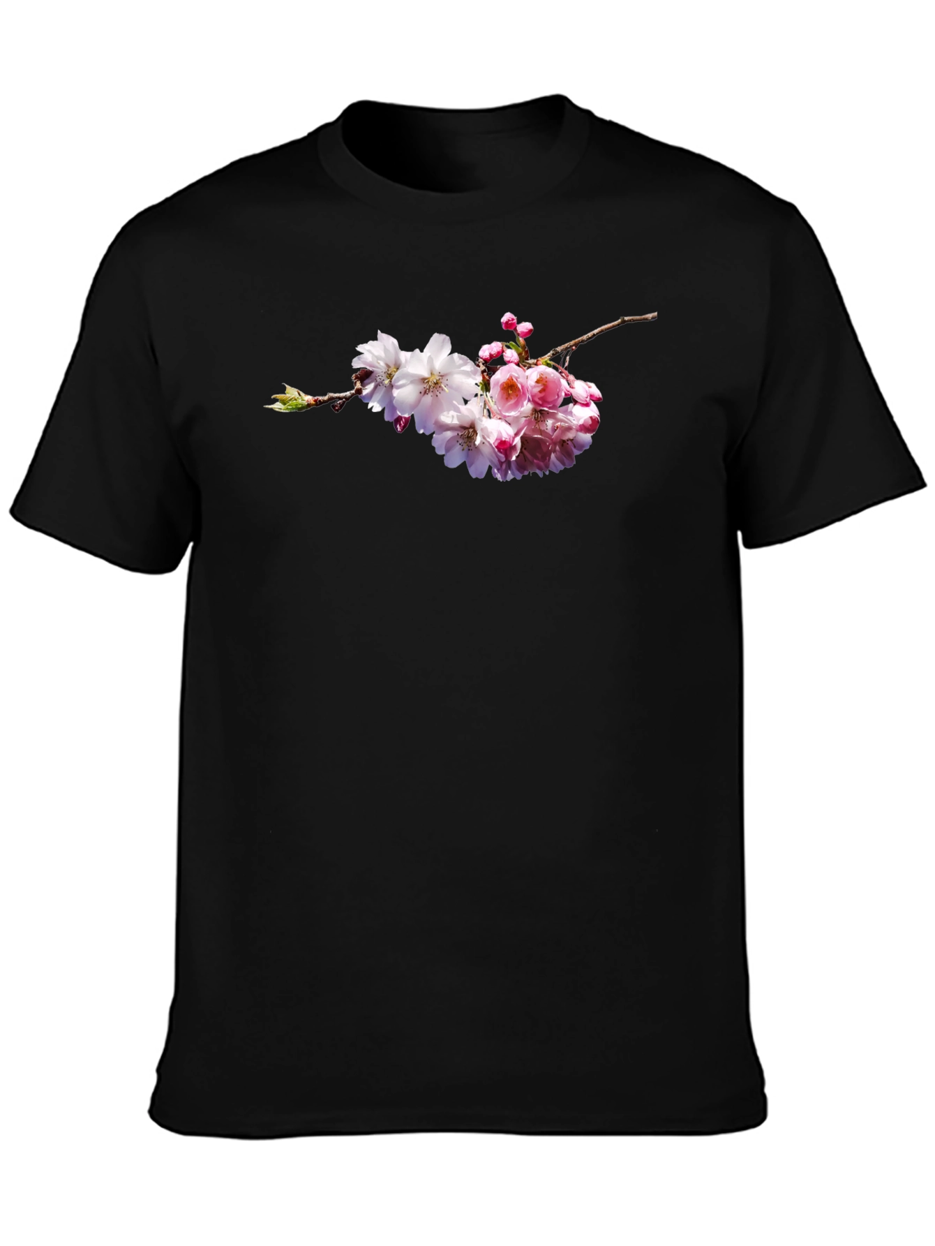Cherry Blossom Graphic Tee - Black