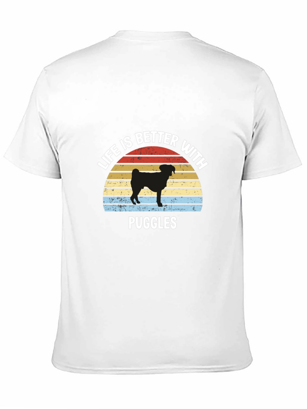 Life is Better with Puggles Black T-Shirt