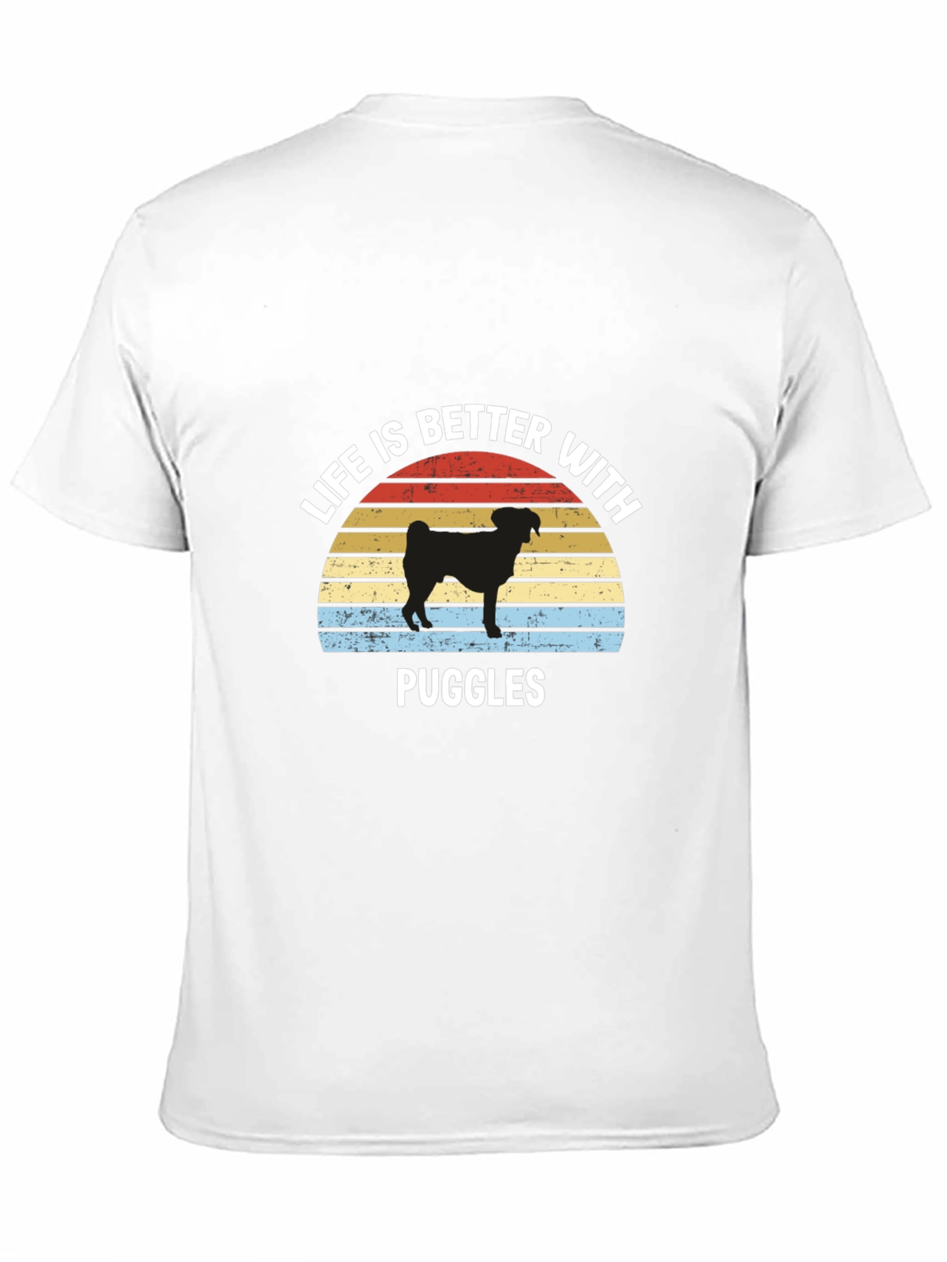 Life is Better with Puggles Black T-Shirt