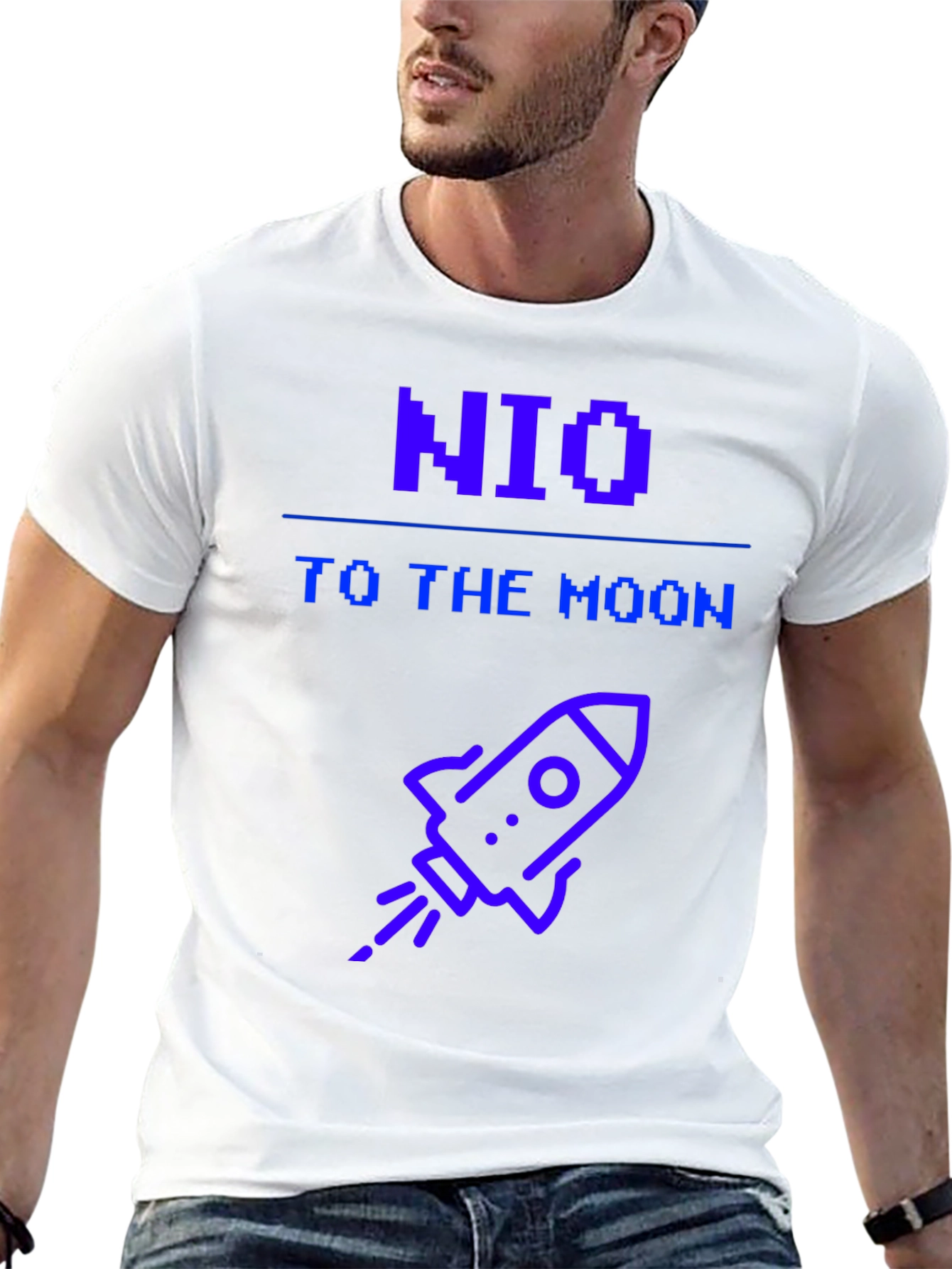 NIO To The Moon T-Shirt Crypto Tee