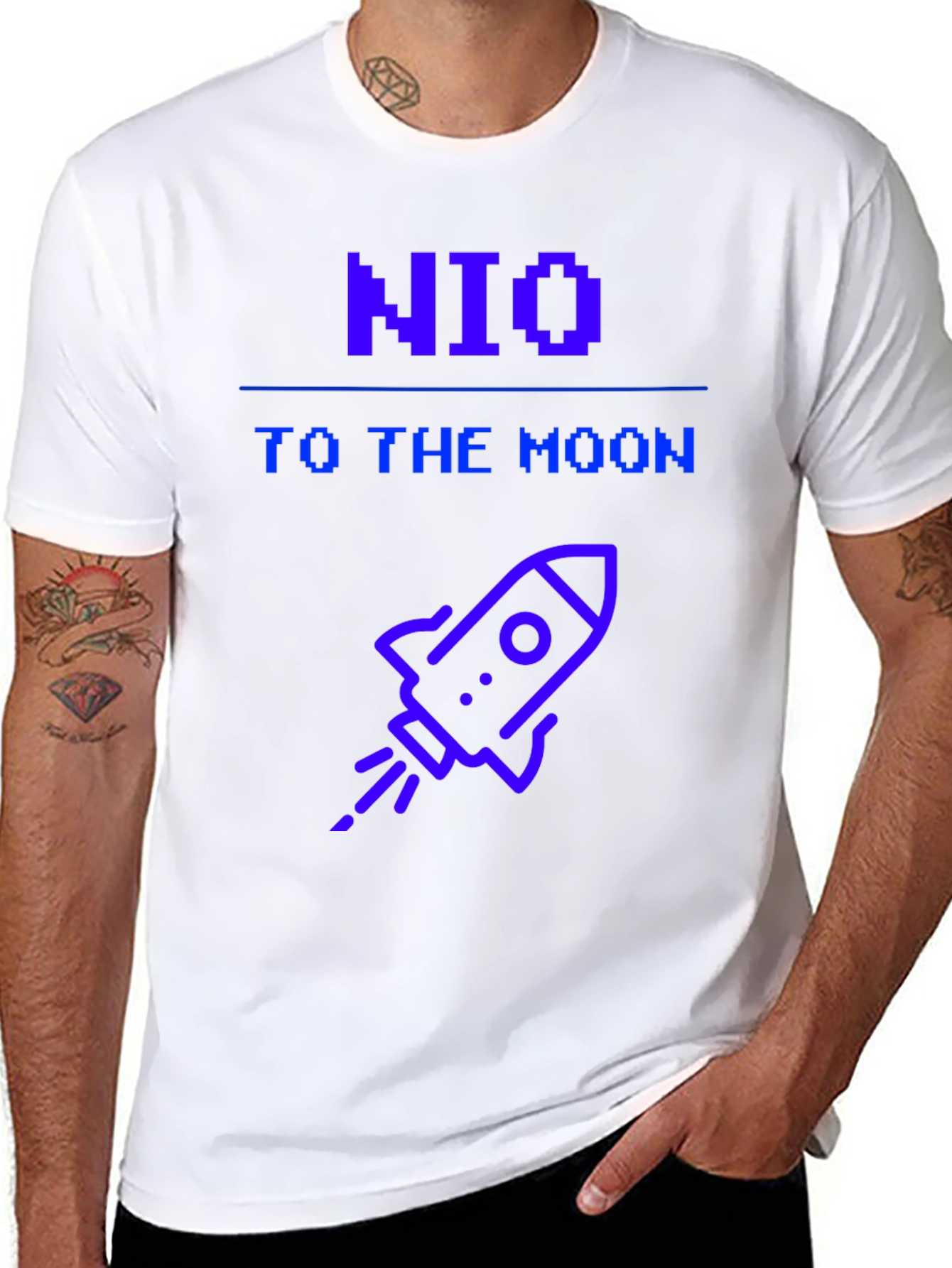 NIO To The Moon T-Shirt Crypto Tee