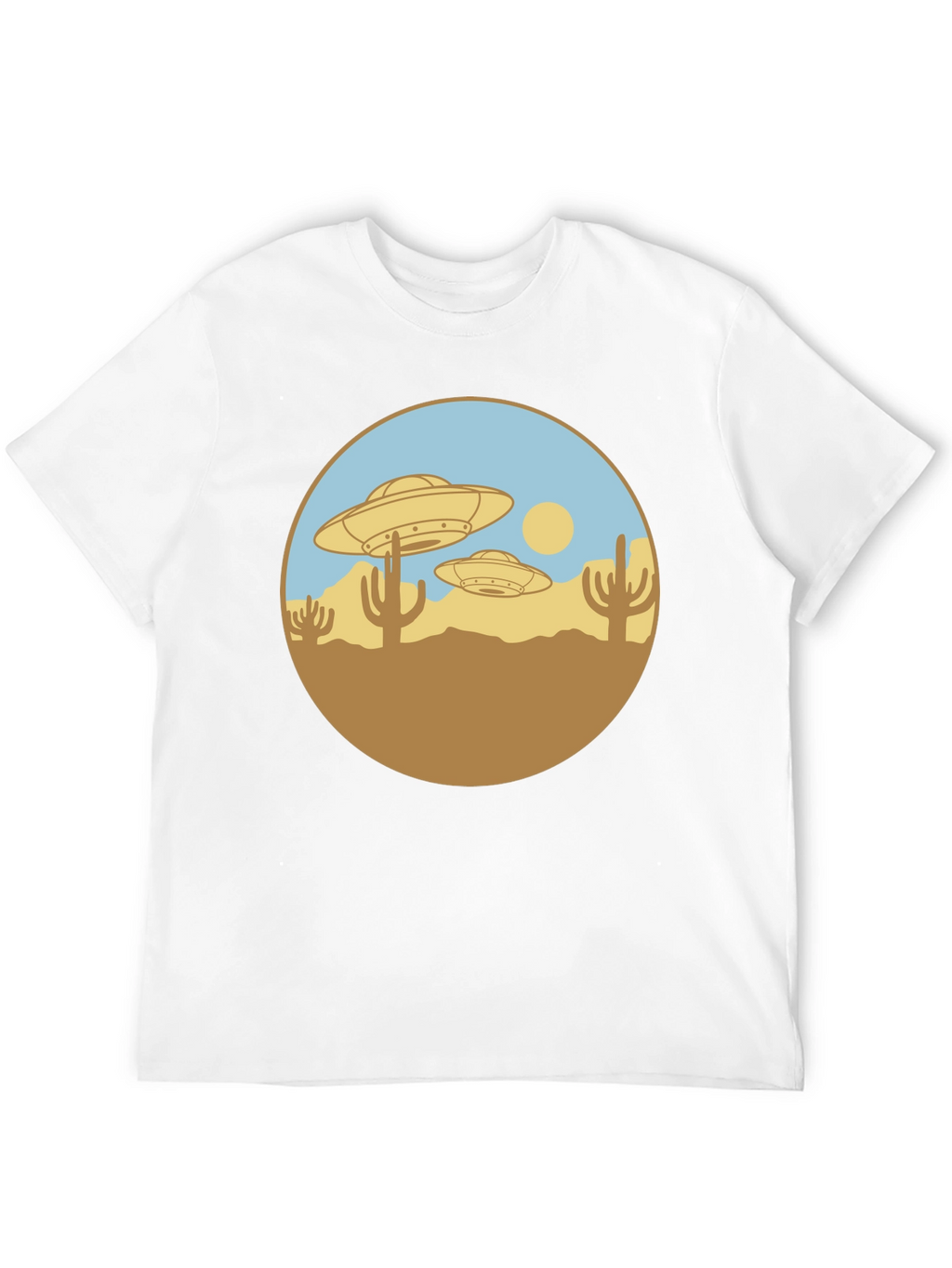 UFO Desert Graphic T-Shirt - Black