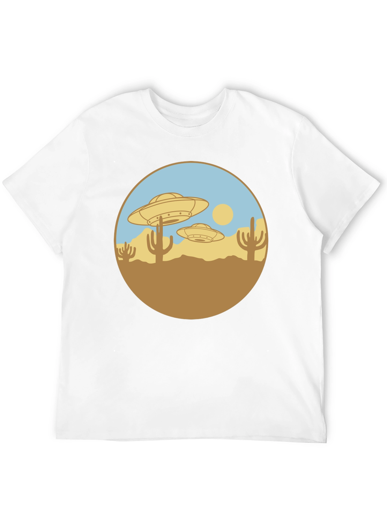 UFO Desert Graphic T-Shirt - Black