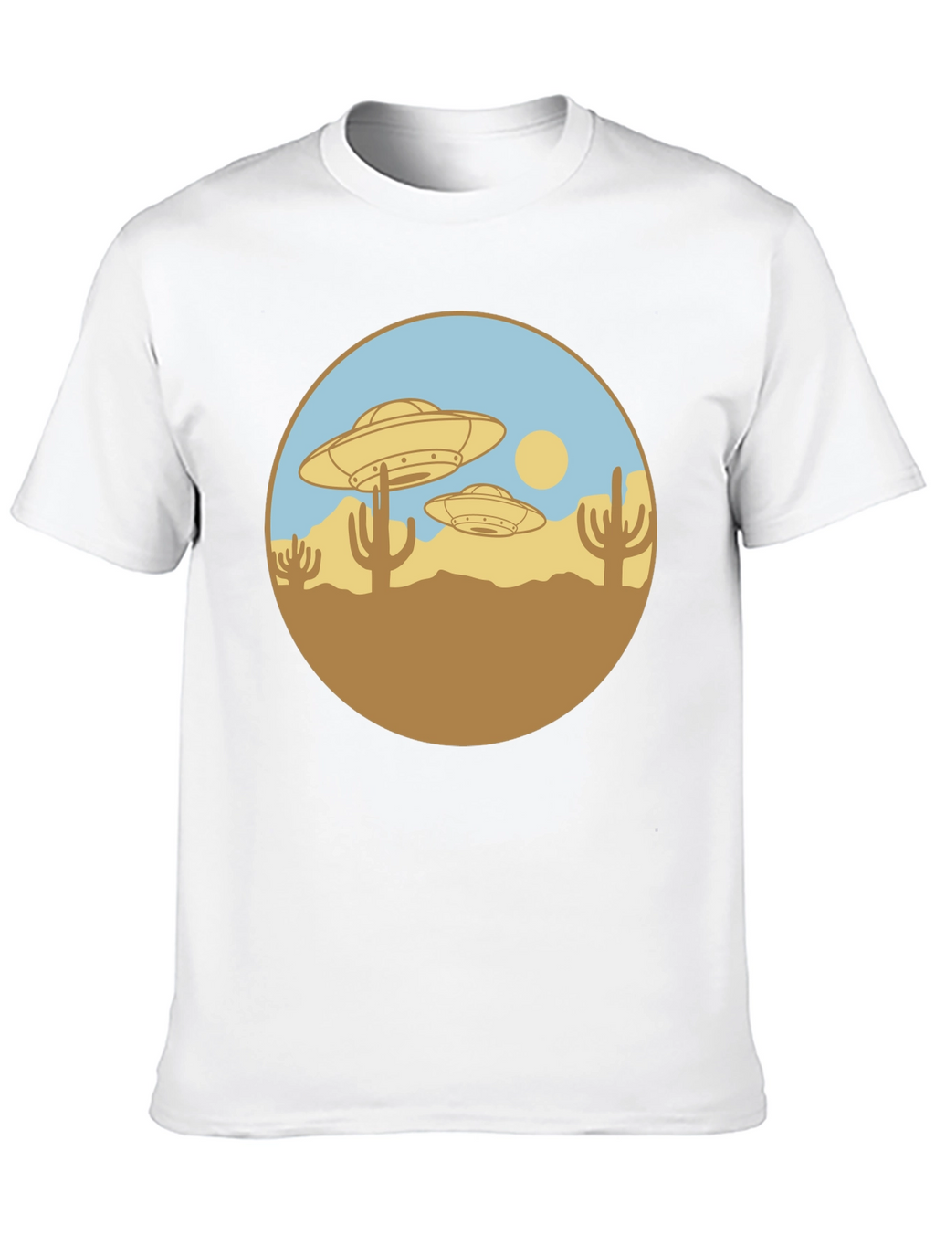 UFO Desert Graphic T-Shirt - Black
