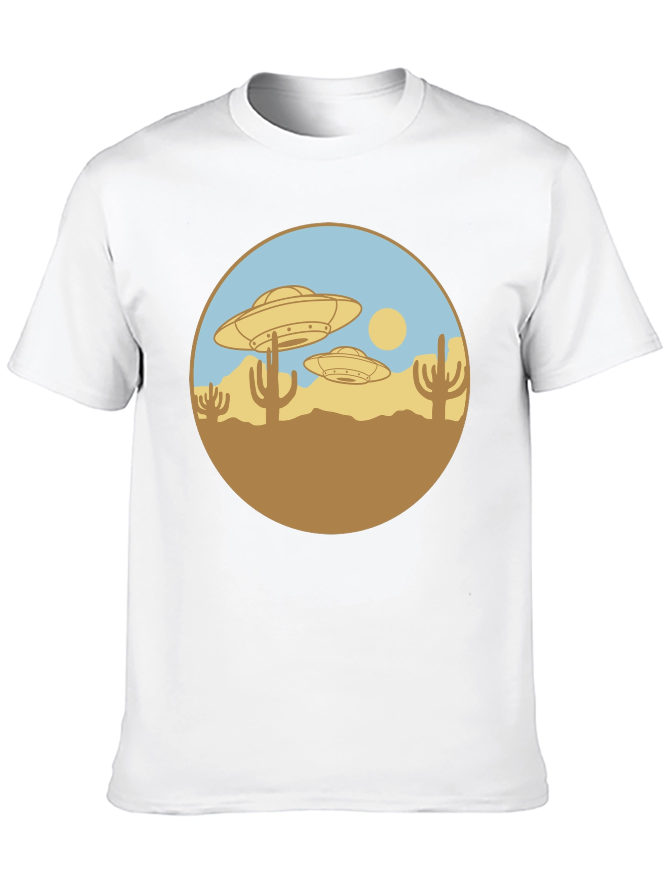 UFO Desert Graphic T-Shirt - Black