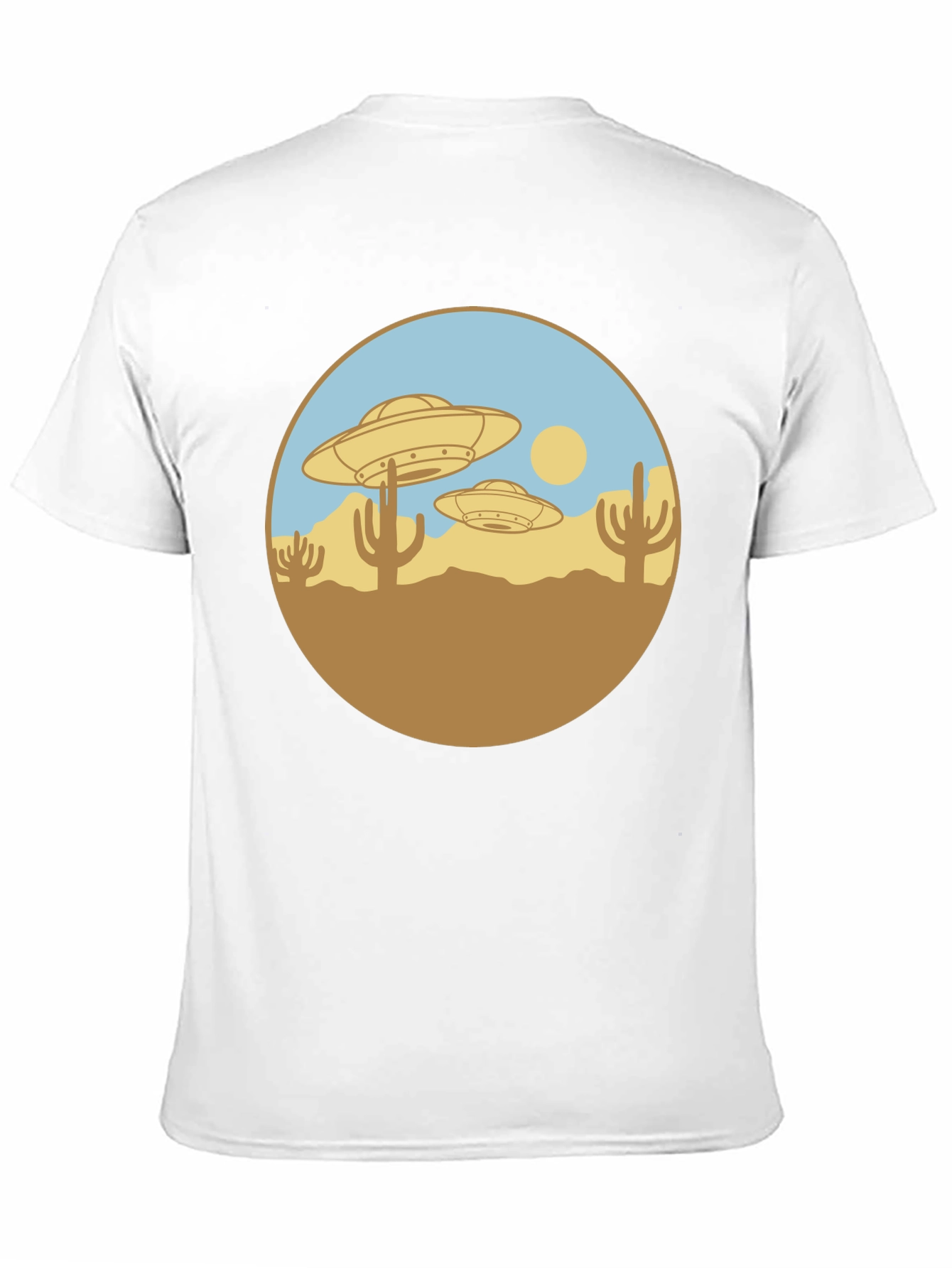 UFO Desert Graphic T-Shirt - Black