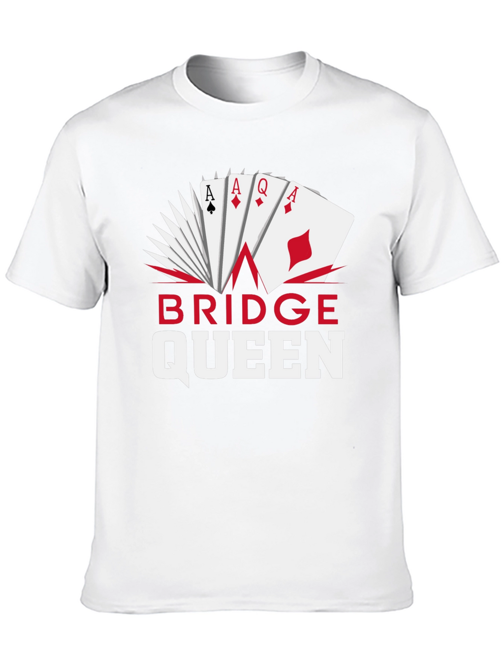Bridge Queen T-Shirt - Poker Card Design