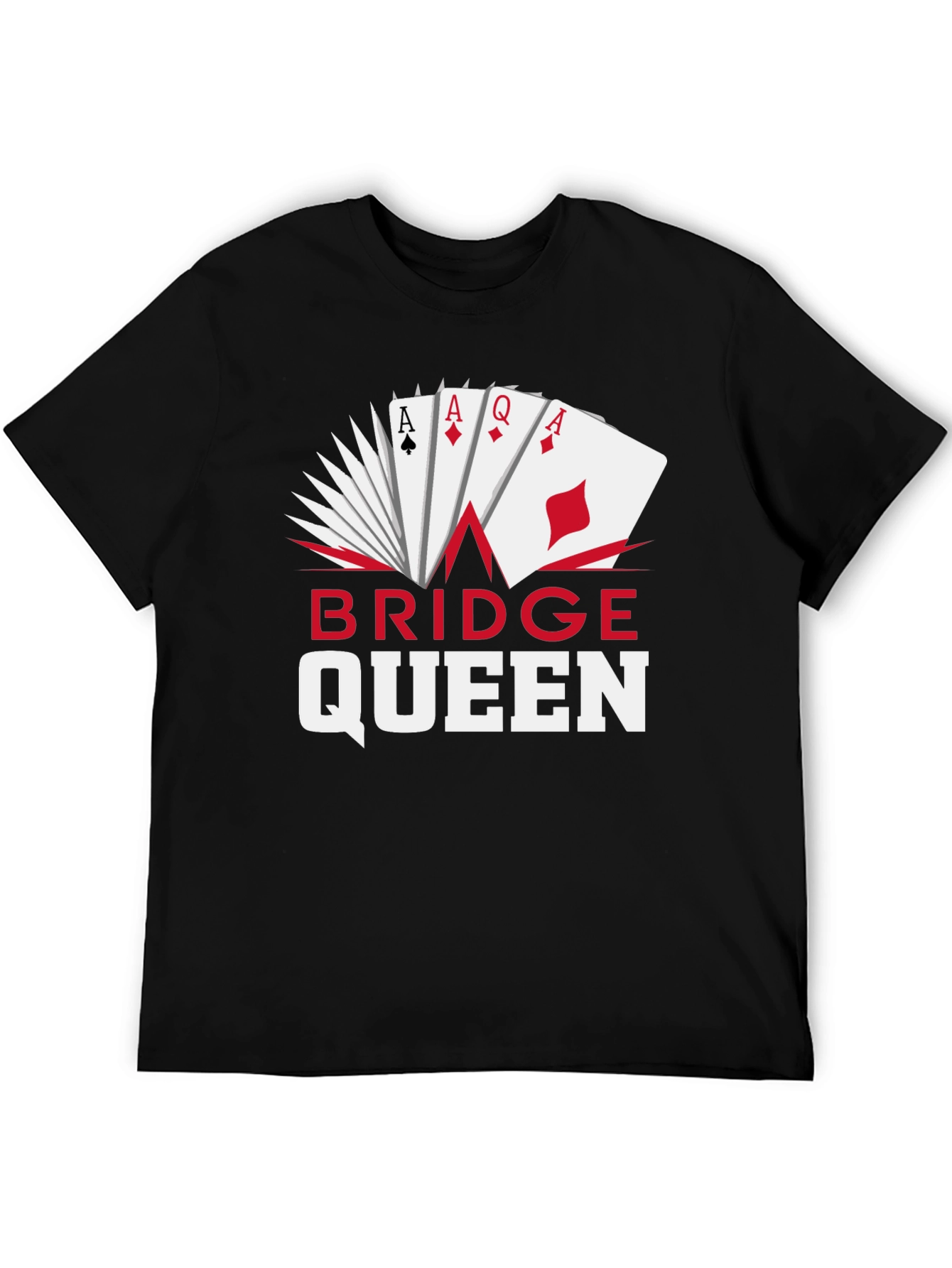 Bridge Queen T-Shirt - Poker Card Design