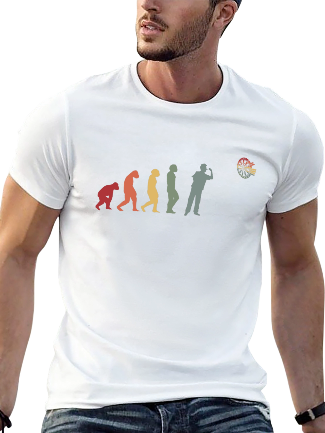 Evolution of Darts T-Shirt - Humorous Gift for Dart Players