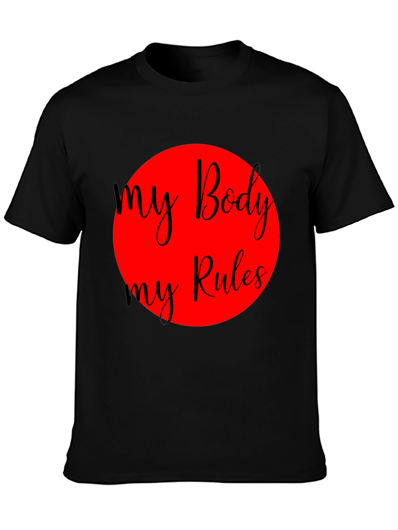 My Body My Rules Black Graphic Tee
