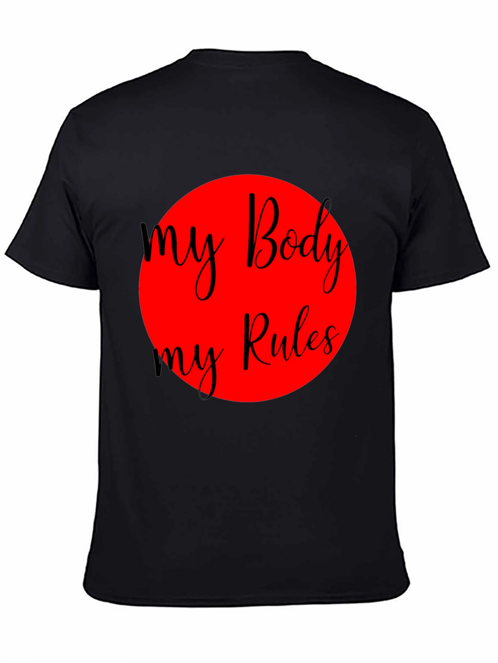 My Body My Rules Black Graphic Tee