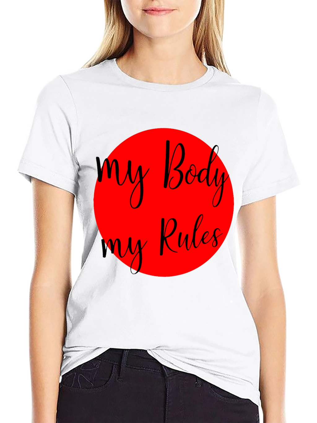 My Body My Rules Black Graphic Tee