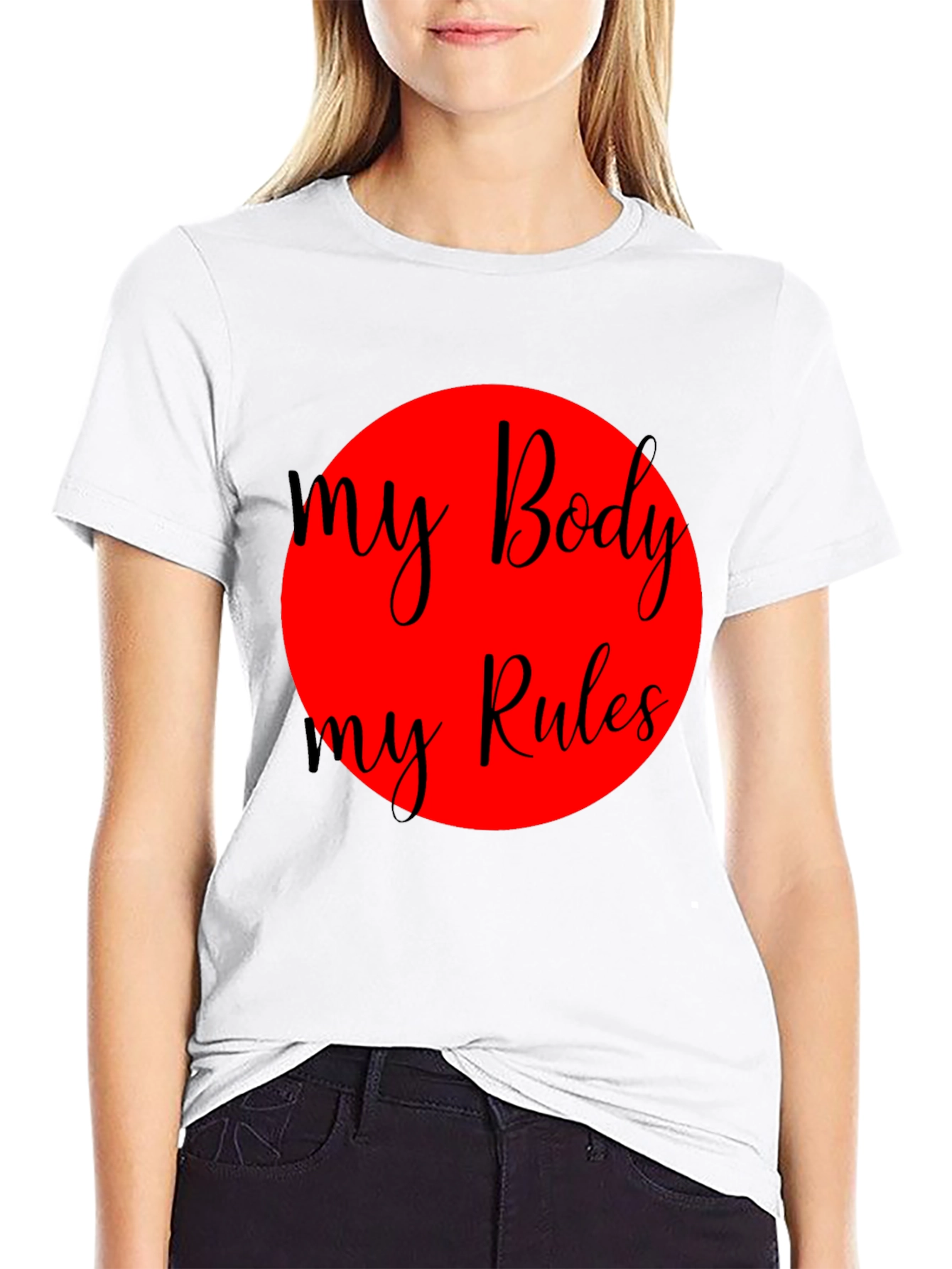 My Body My Rules Black Graphic Tee