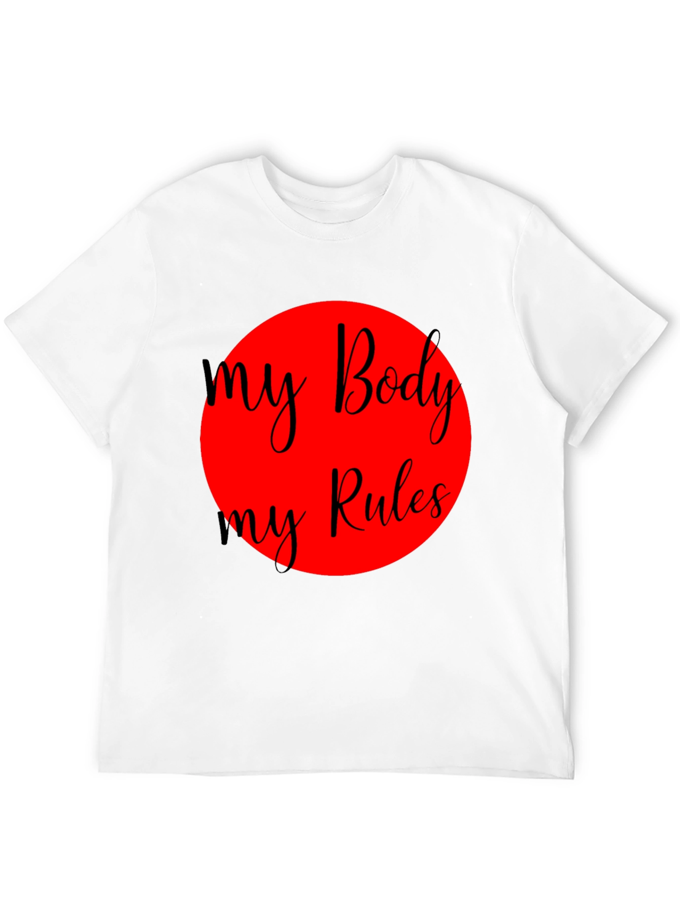 My Body My Rules Black Graphic Tee