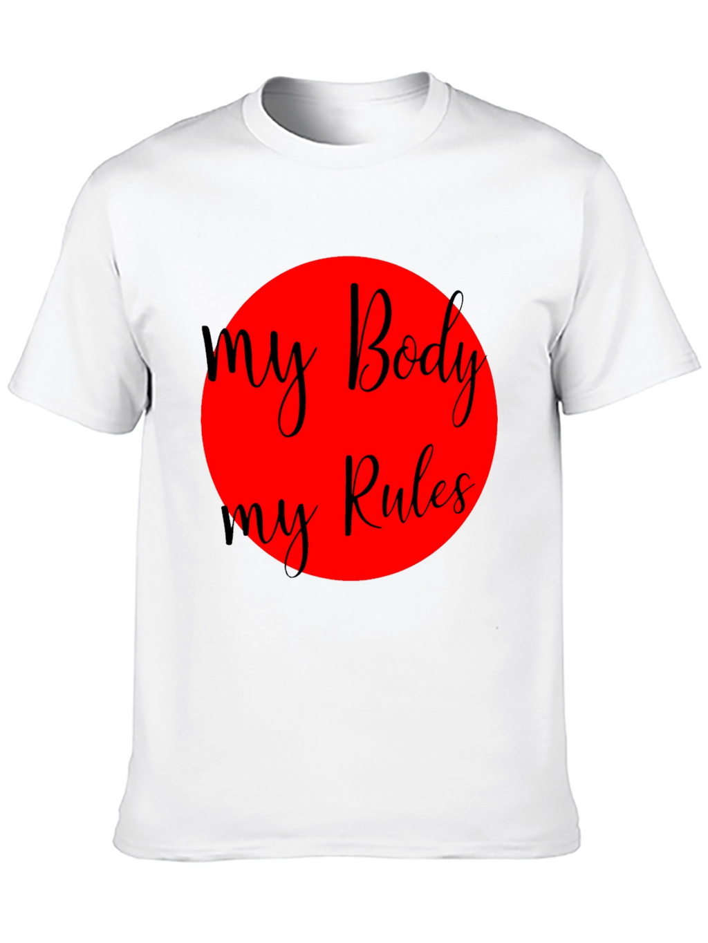 My Body My Rules Black Graphic Tee