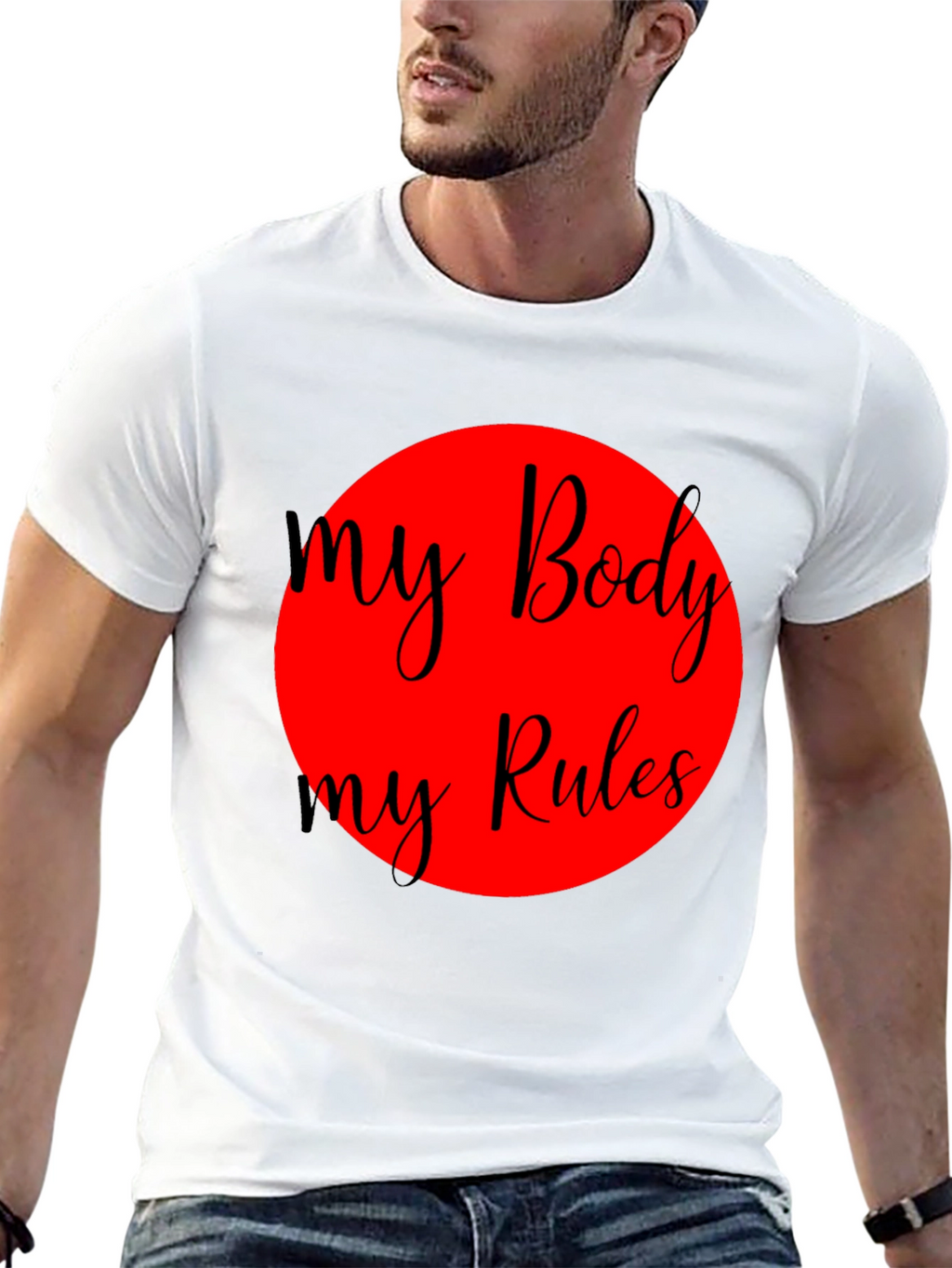 My Body My Rules Black Graphic Tee