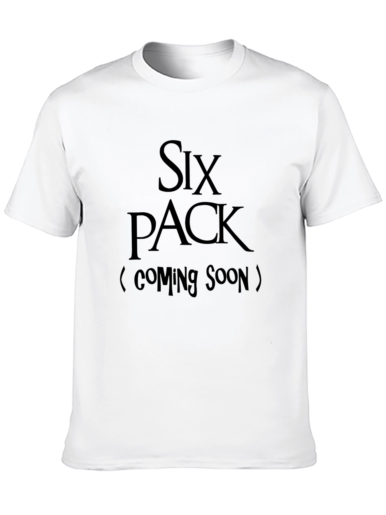 Six Pack Coming Soon Graphic Tee - Funny Mens T-Shirt