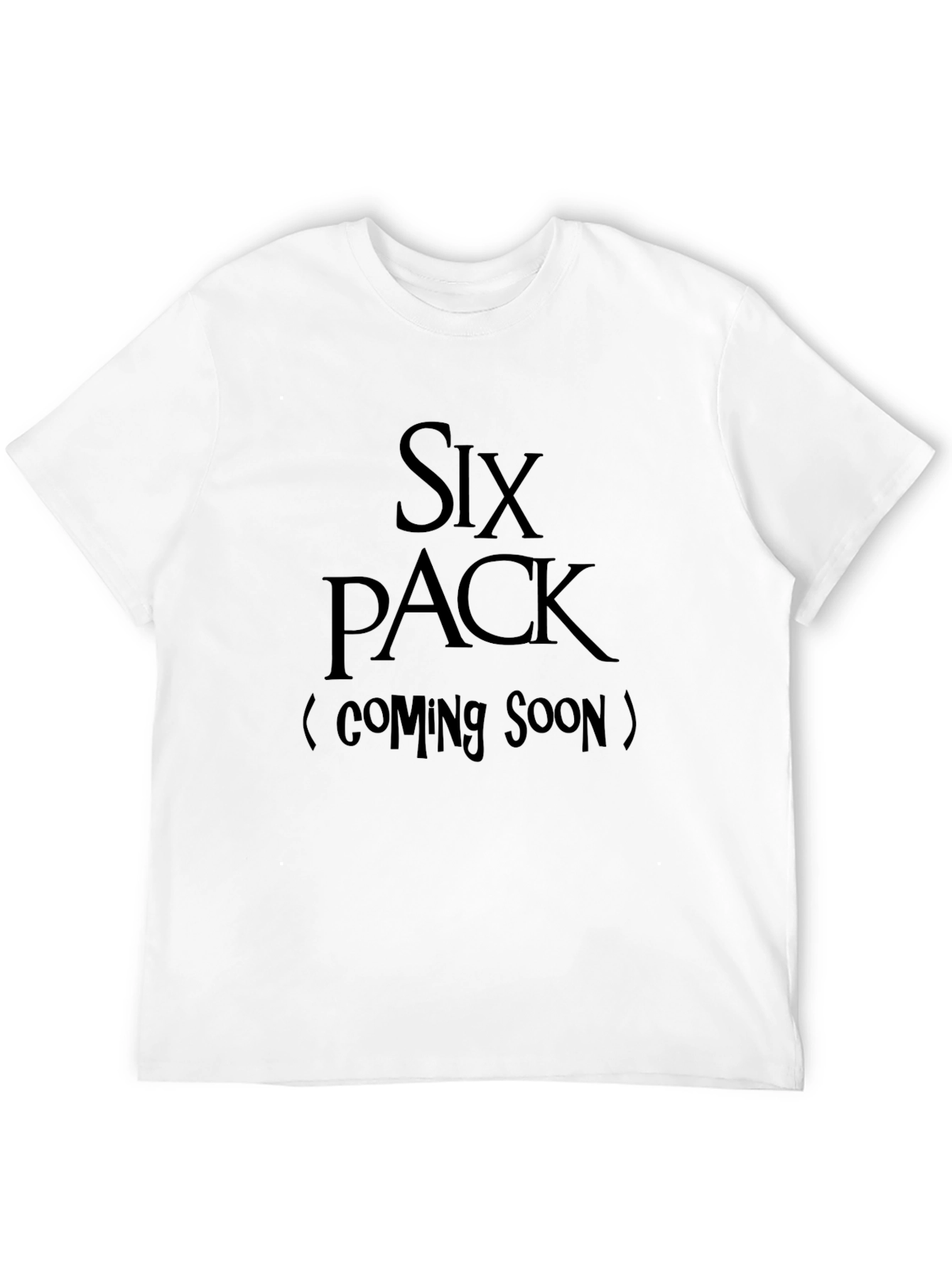 Six Pack Coming Soon Graphic Tee - Funny Mens T-Shirt
