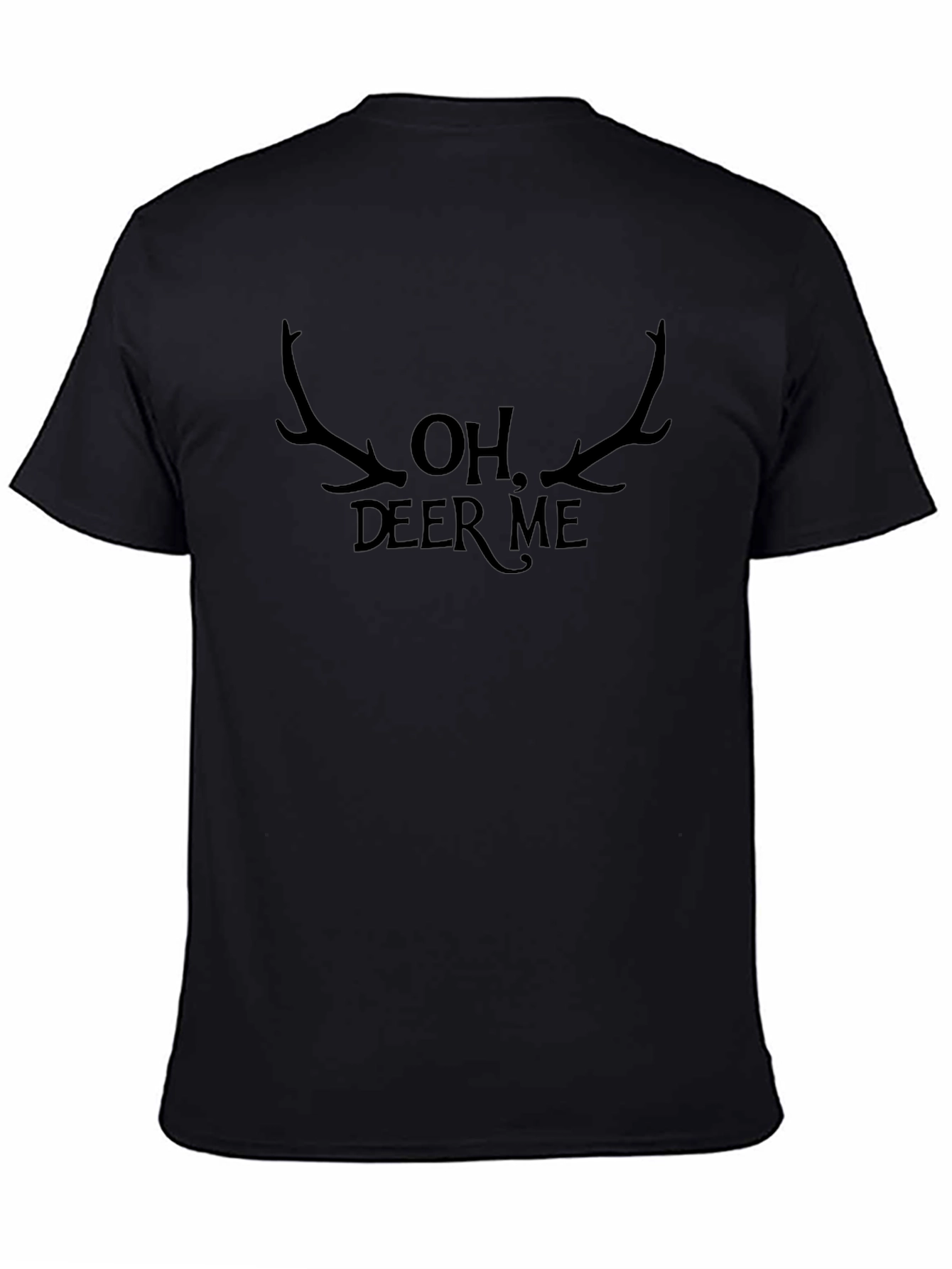 Oh Deer Me Black Graphic Tee