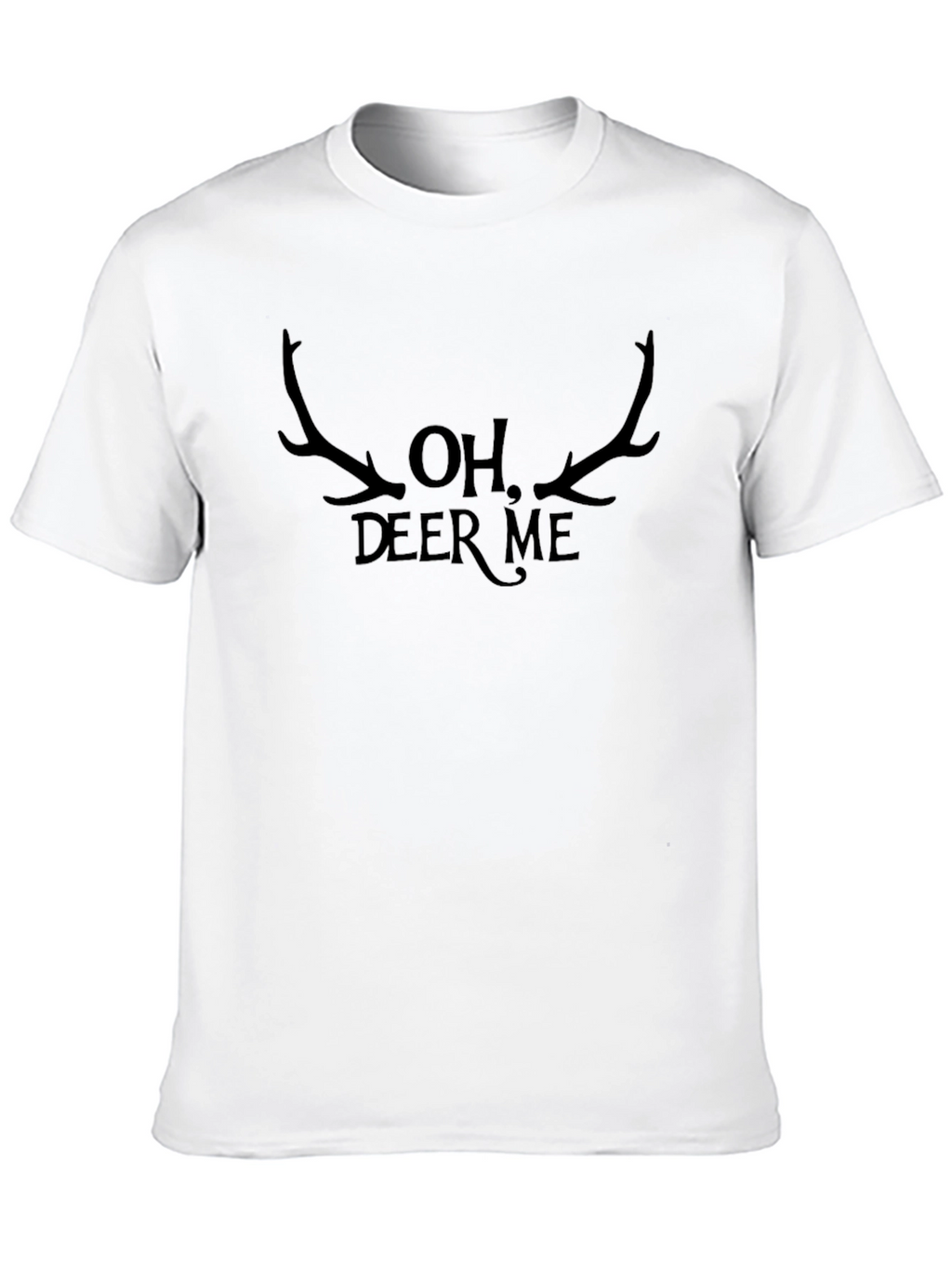 Oh Deer Me Black Graphic Tee