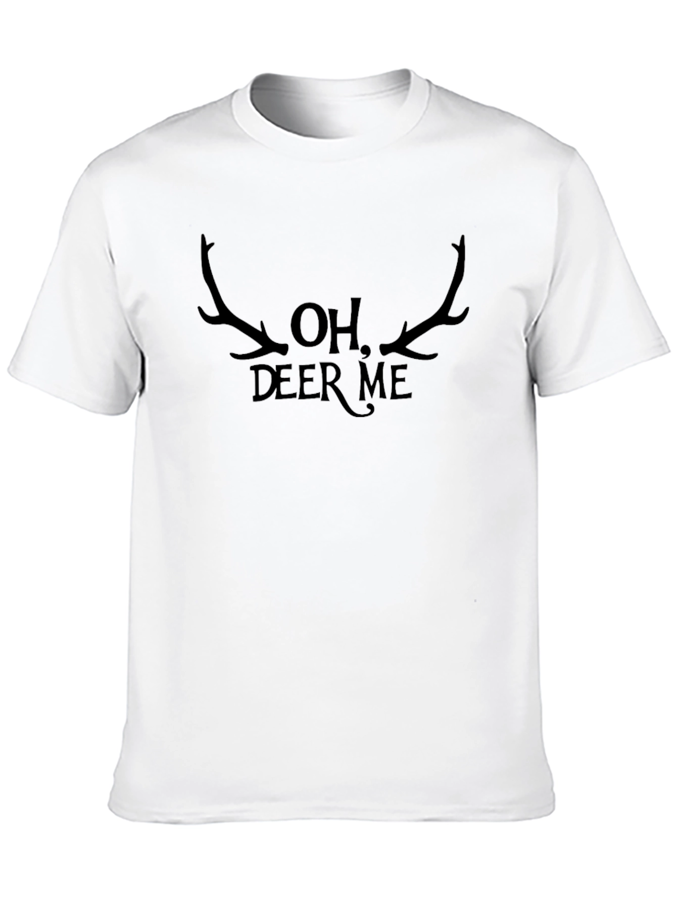 Oh Deer Me Black Graphic Tee