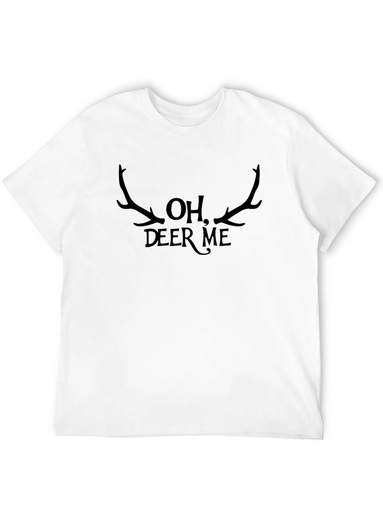 Oh Deer Me Black Graphic Tee