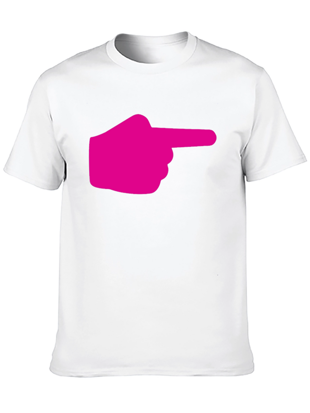 Pointing Finger Graphic Tee - Black Cotton T-Shirt