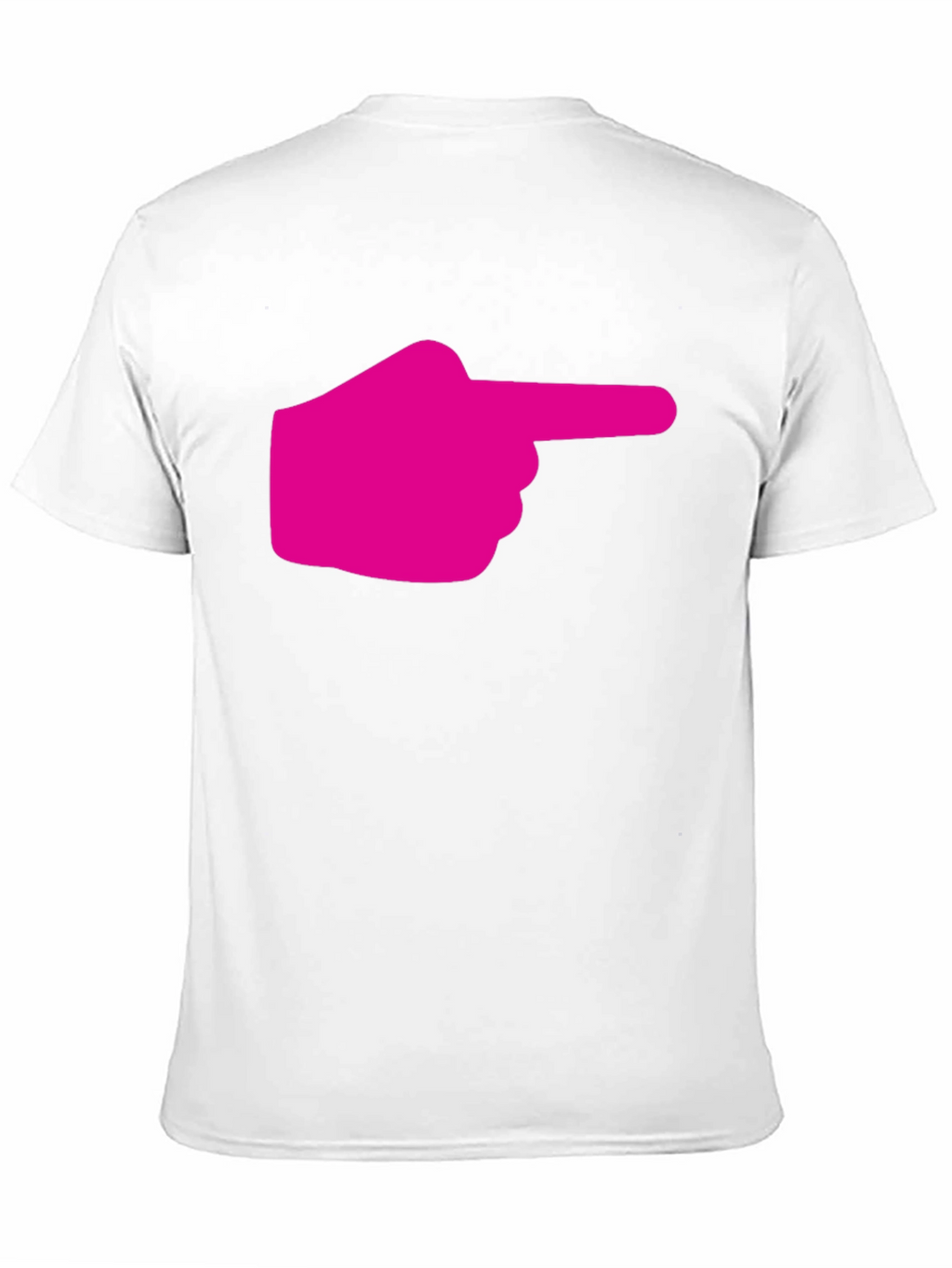 Pointing Finger Graphic Tee - Black Cotton T-Shirt