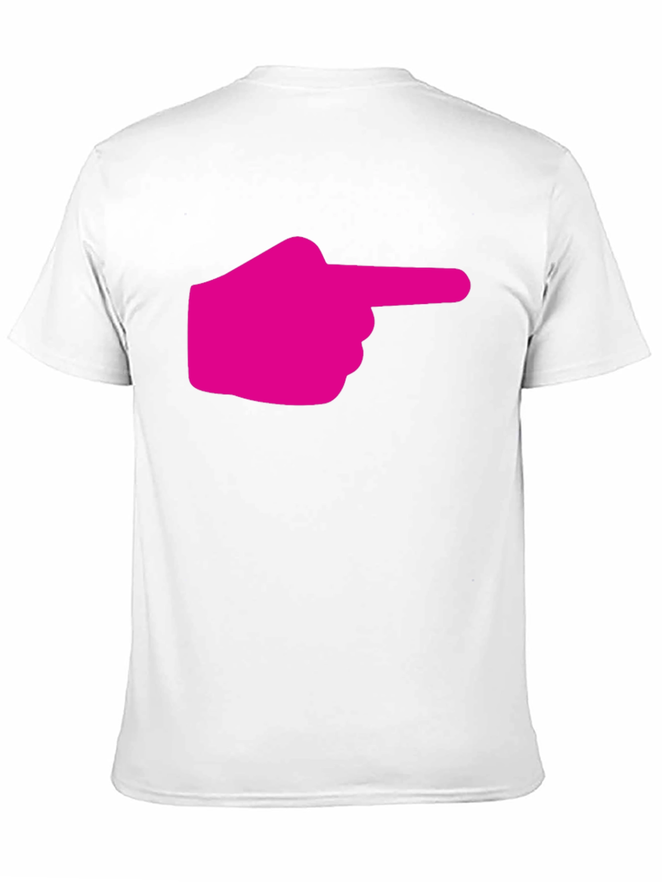 Pointing Finger Graphic Tee - Black Cotton T-Shirt