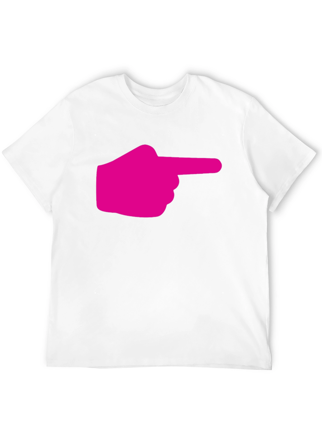 Pointing Finger Graphic Tee - Black Cotton T-Shirt