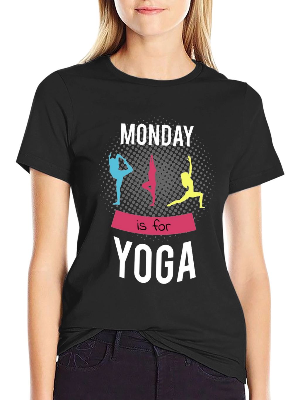 Monday Yoga Graphic Tee - Black