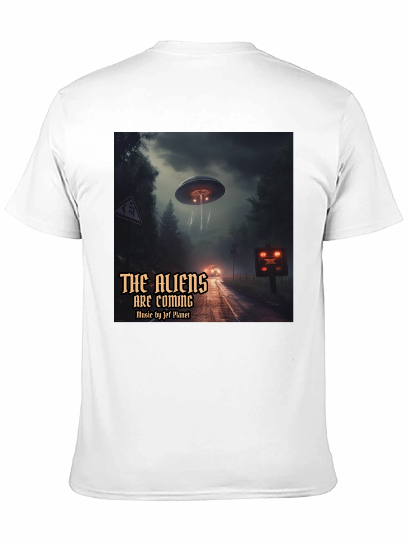 The Aliens Are Coming Black Graphic T-Shirt