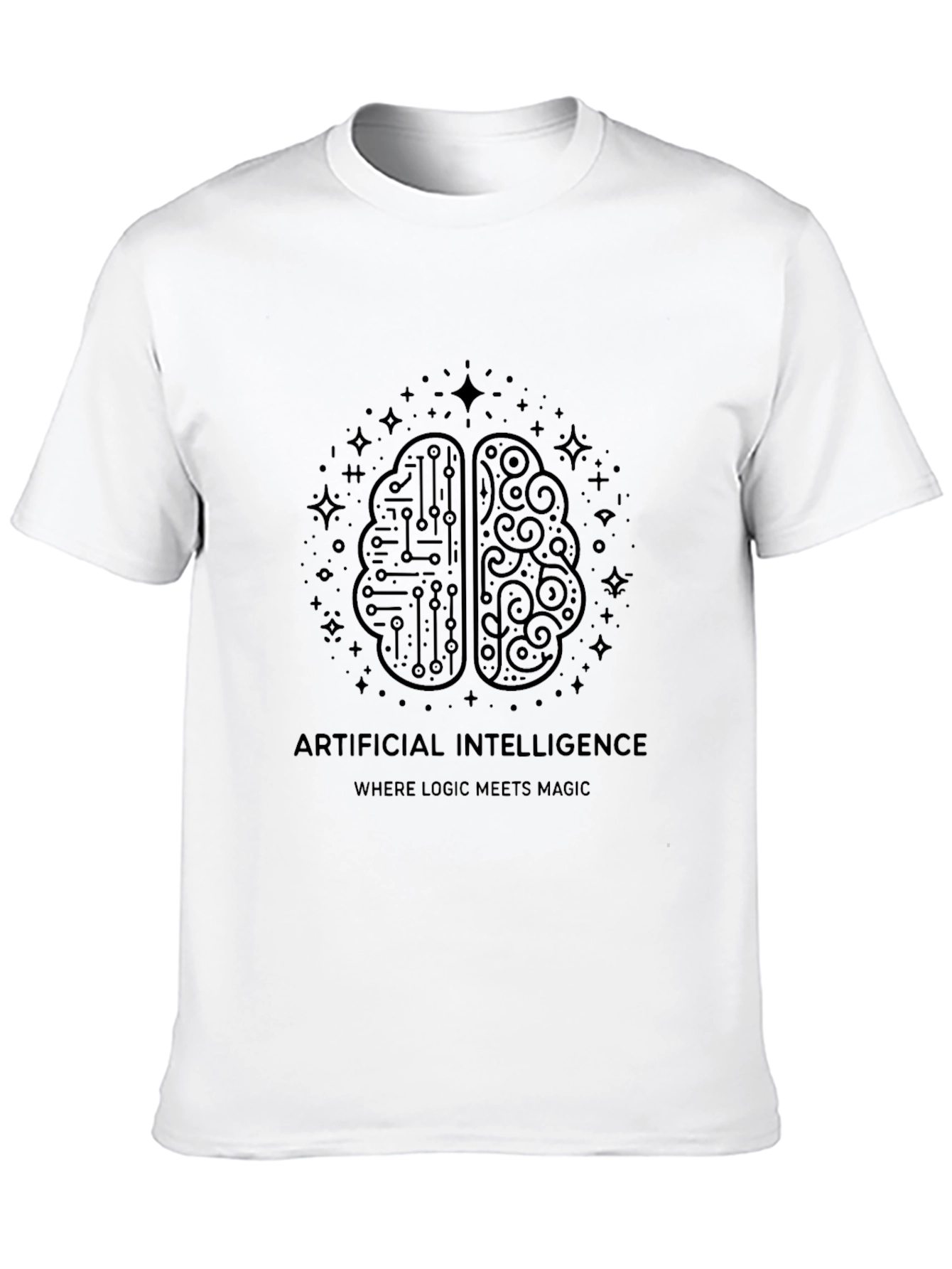 AI Brain T-Shirt - Logic Meets Magic