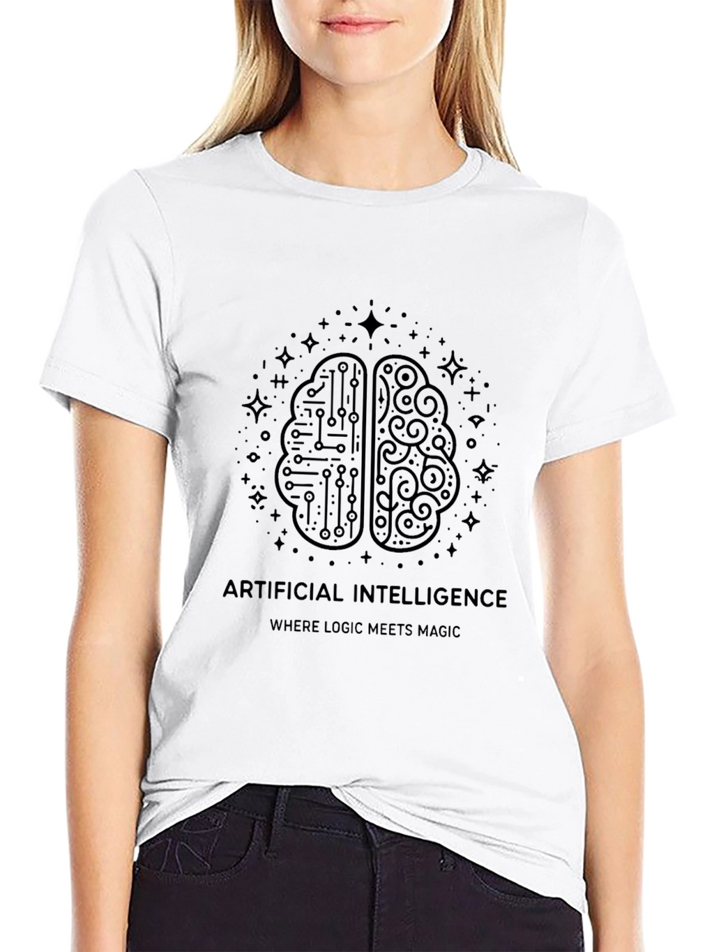 AI Brain T-Shirt - Logic Meets Magic