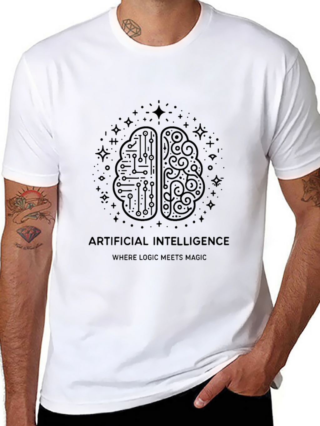 AI Brain T-Shirt - Logic Meets Magic